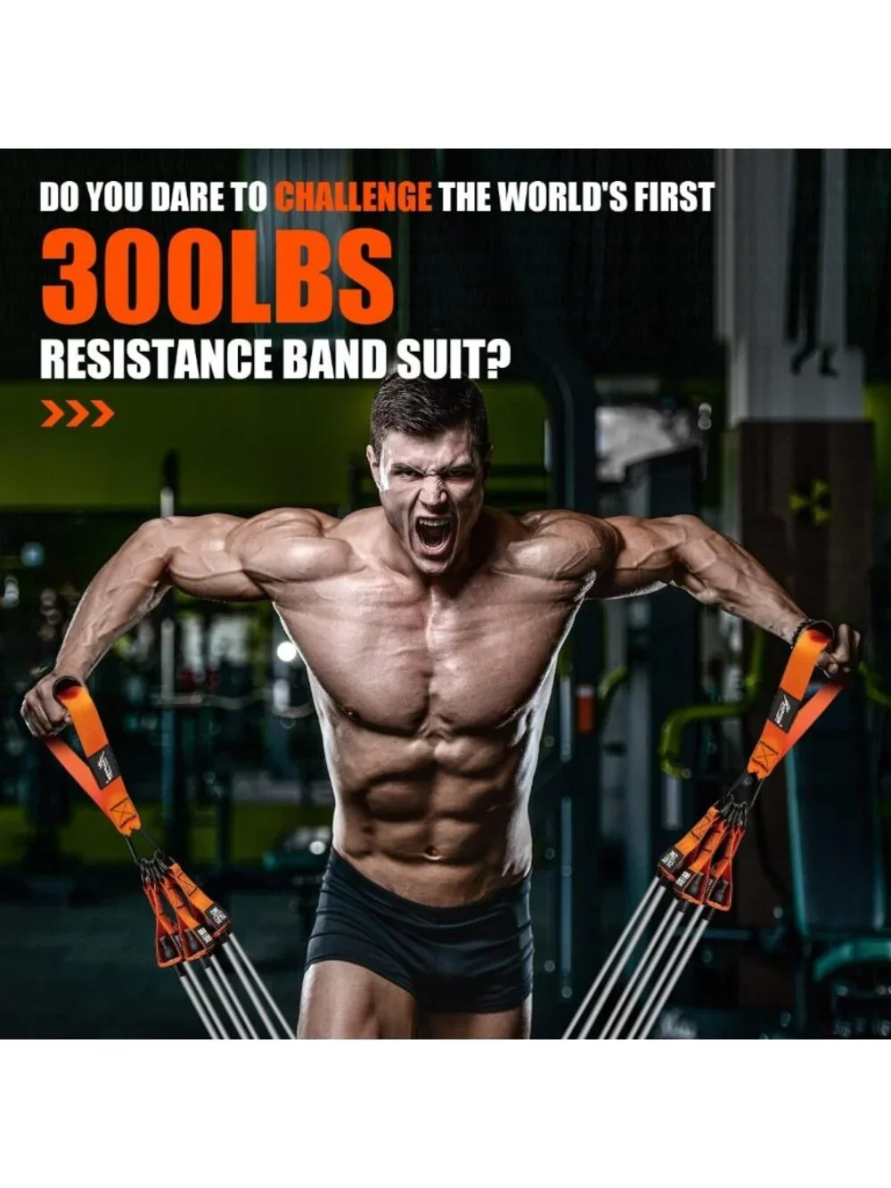 Heavy Resistance Bands Set 300LBS - Fitness Workout Bands with Handles for